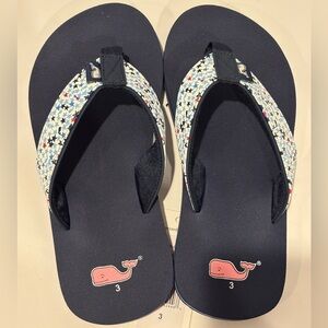 Vineyard Vines Blue Flip Flops with Star Design